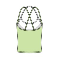 Women's High Scoop Neck Layered Active Tank