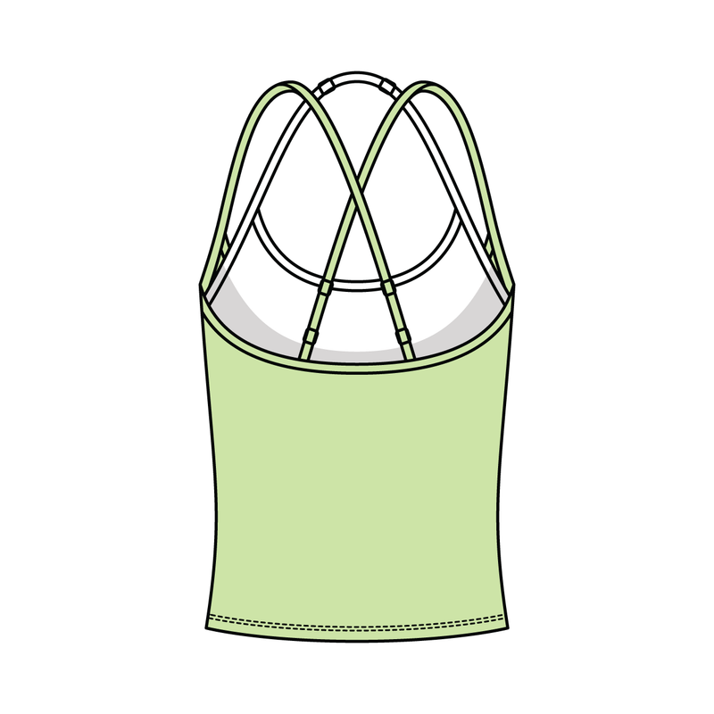 Women's High Scoop Neck Layered Active Tank
