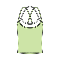 Women's High Scoop Neck Layered Active Tank