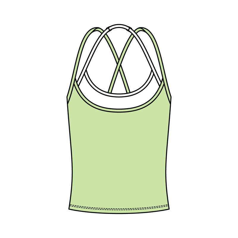 Women's High Scoop Neck Layered Active Tank