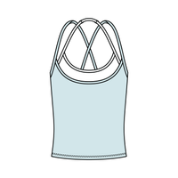 Women's High Scoop Neck Layered Active Tank