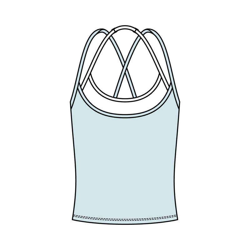 Women's High Scoop Neck Layered Active Tank