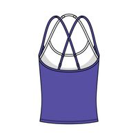 Women's High Scoop Neck Layered Active Tank