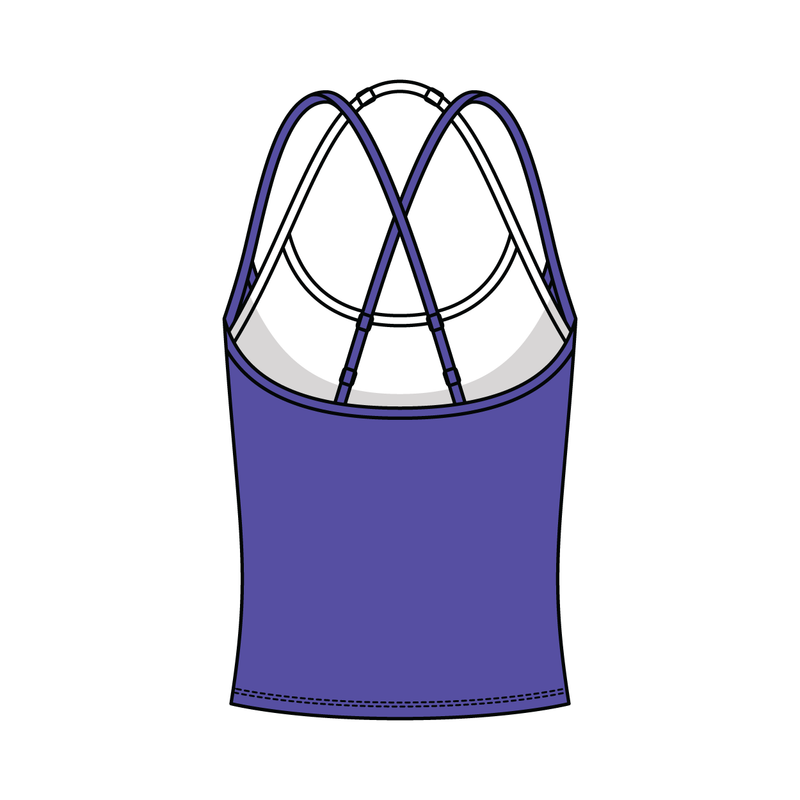 Women's High Scoop Neck Layered Active Tank
