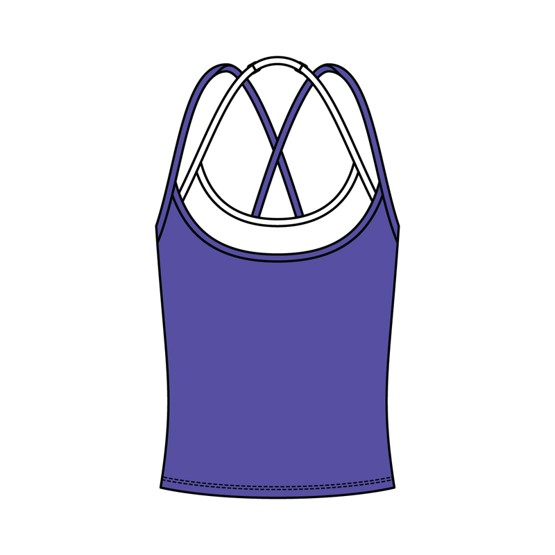 Women's High Scoop Neck Layered Active Tank