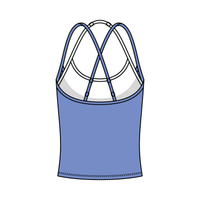 Women's High Scoop Neck Layered Active Tank
