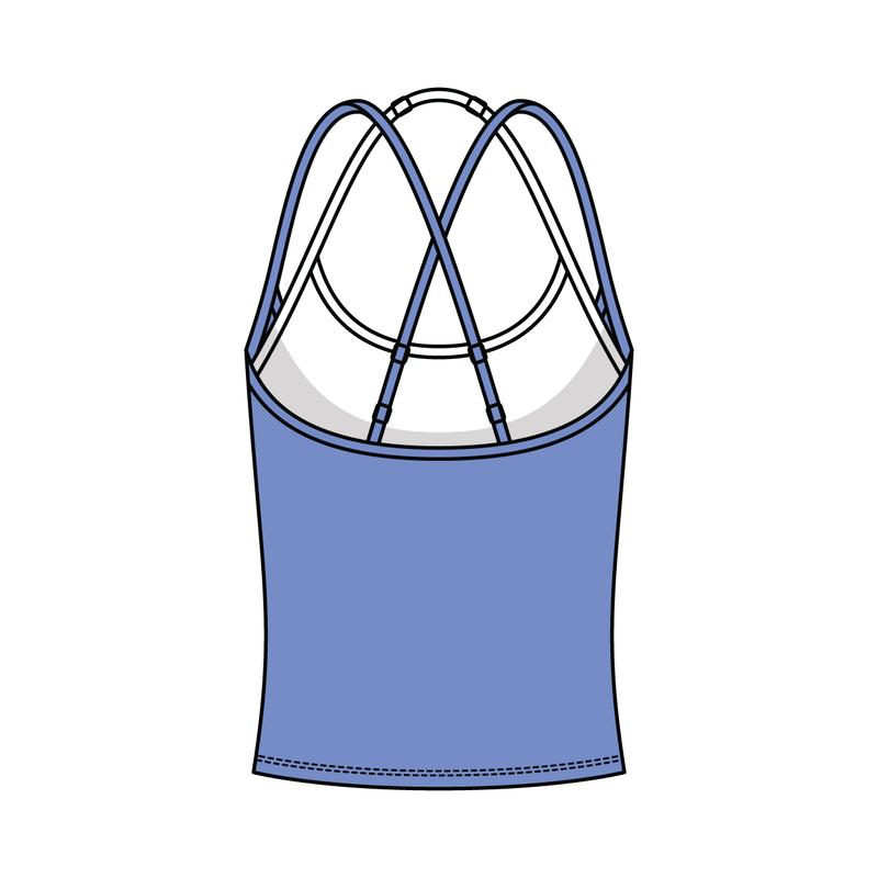 Women's High Scoop Neck Layered Active Tank