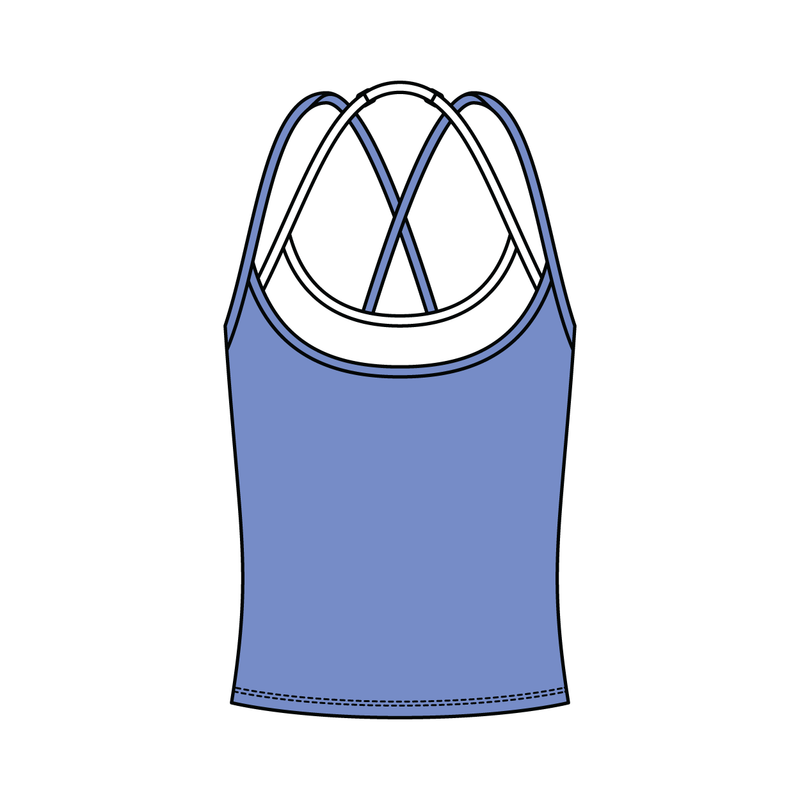 Women's High Scoop Neck Layered Active Tank