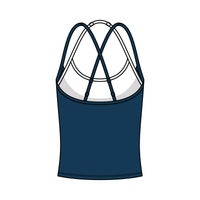 Women's High Scoop Neck Layered Active Tank
