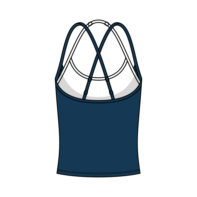 Women's High Scoop Neck Layered Active Tank