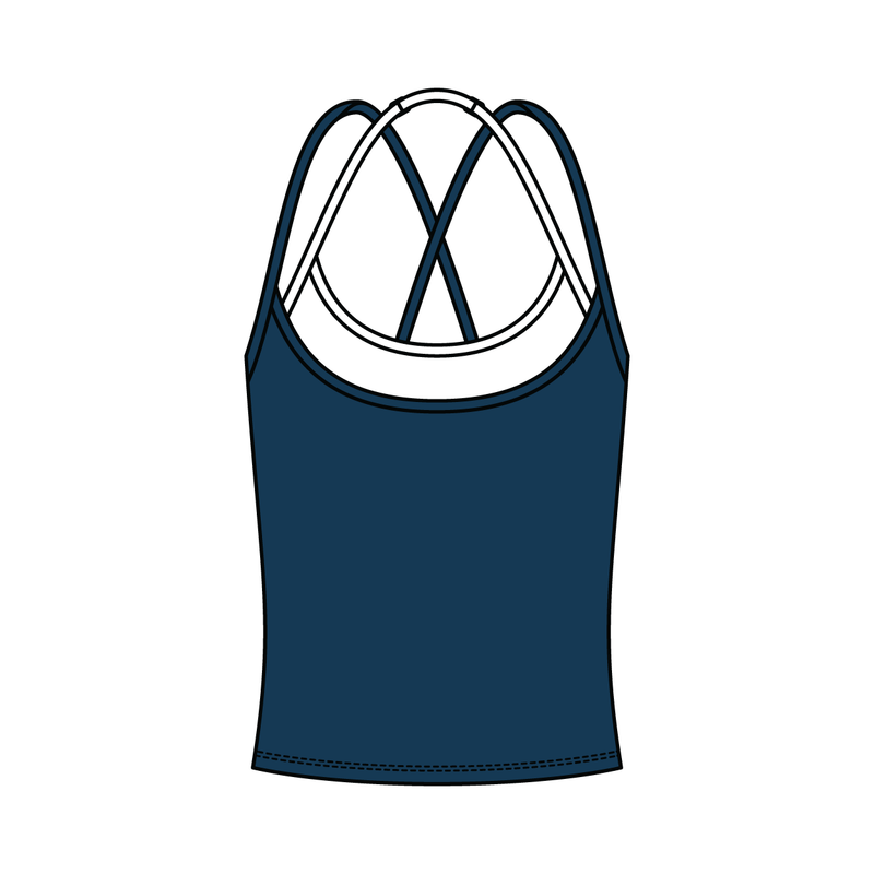 Women's High Scoop Neck Layered Active Tank