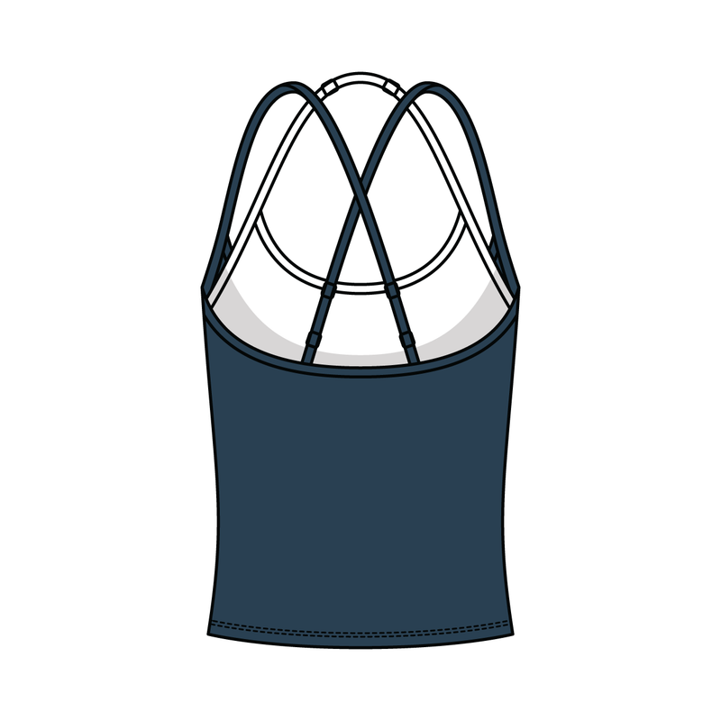 Women's High Scoop Neck Layered Active Tank