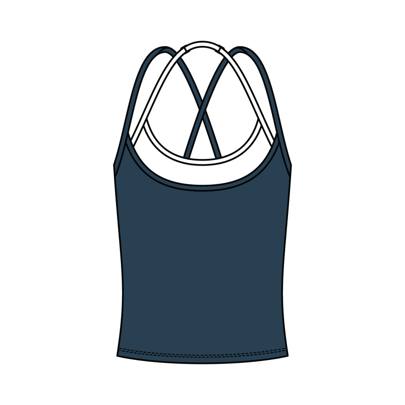 Women's High Scoop Neck Layered Active Tank
