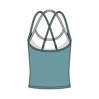 Women's High Scoop Neck Layered Active Tank