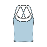 Women's High Scoop Neck Layered Active Tank