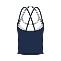Women's High Scoop Neck Layered Active Tank