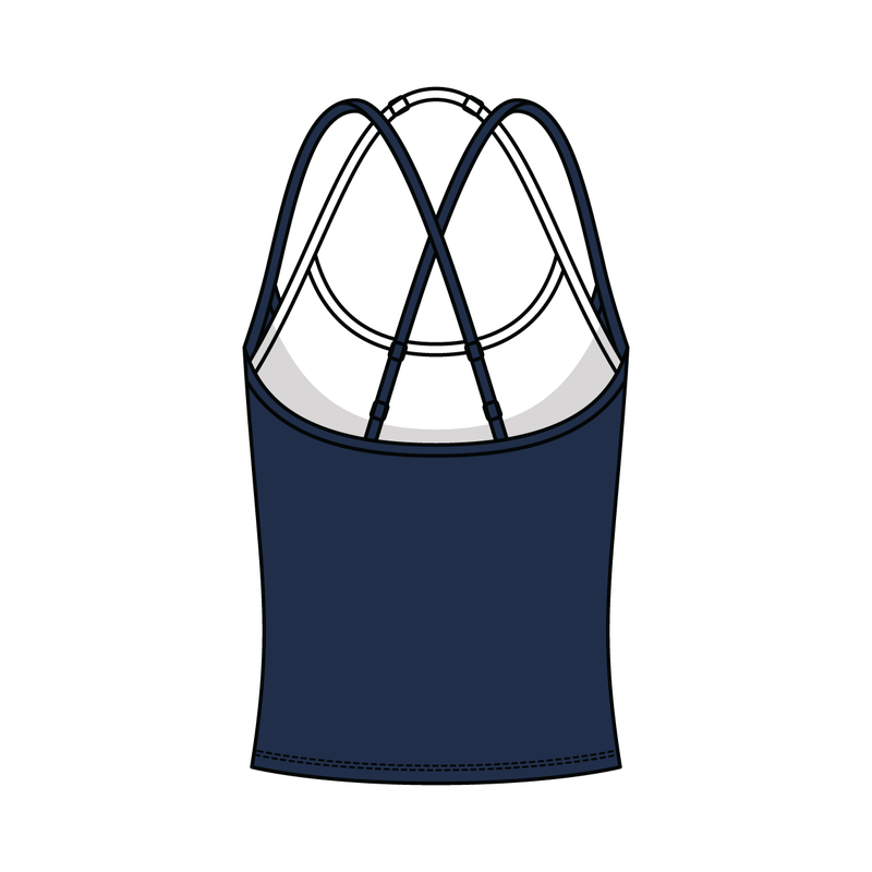 Women's High Scoop Neck Layered Active Tank