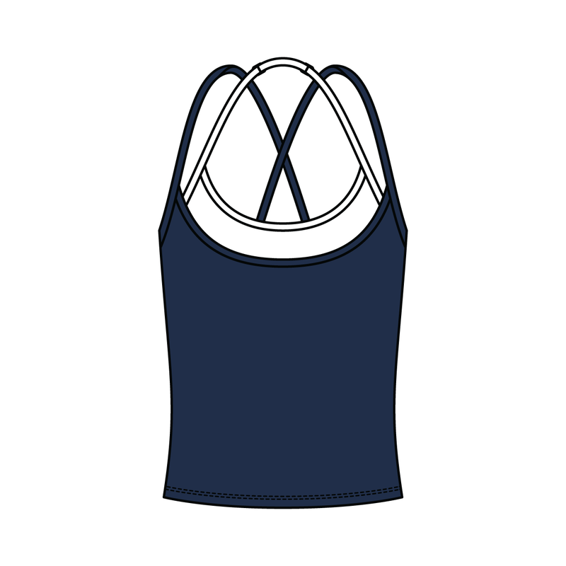 Women's High Scoop Neck Layered Active Tank