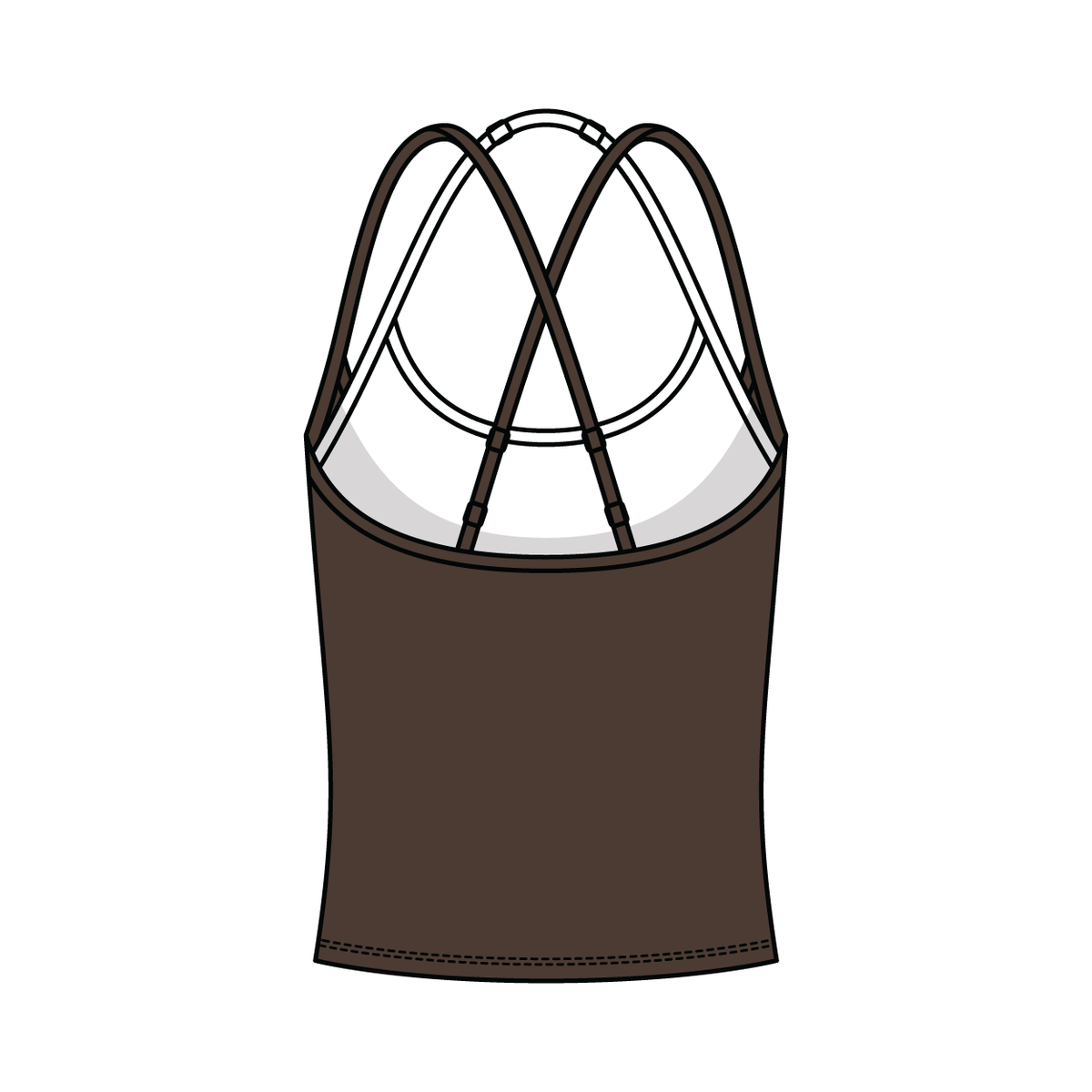 Women's High Scoop Neck Layered Active Tank