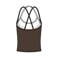 Women's High Scoop Neck Layered Active Tank