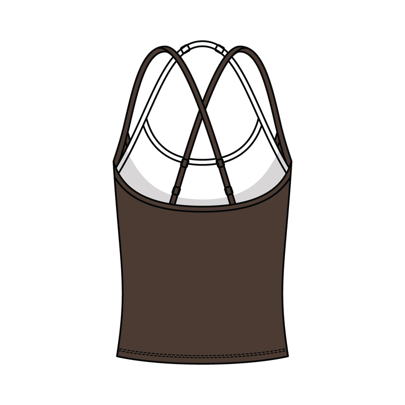 Women's High Scoop Neck Layered Active Tank
