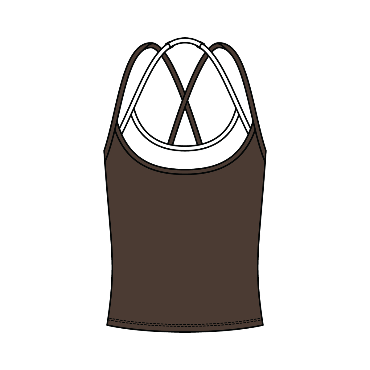 Women's High Scoop Neck Layered Active Tank