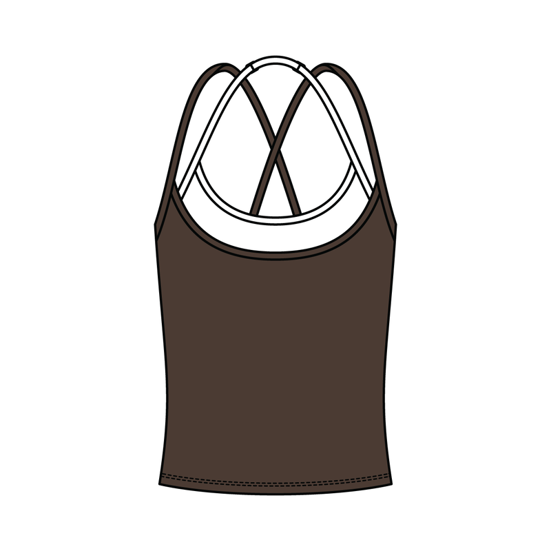 Women's High Scoop Neck Layered Active Tank