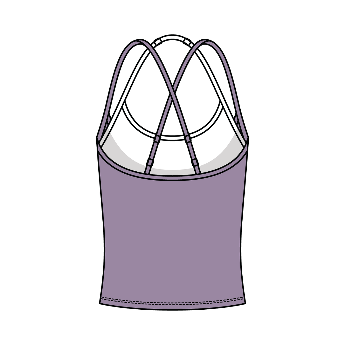Women's High Scoop Neck Layered Active Tank