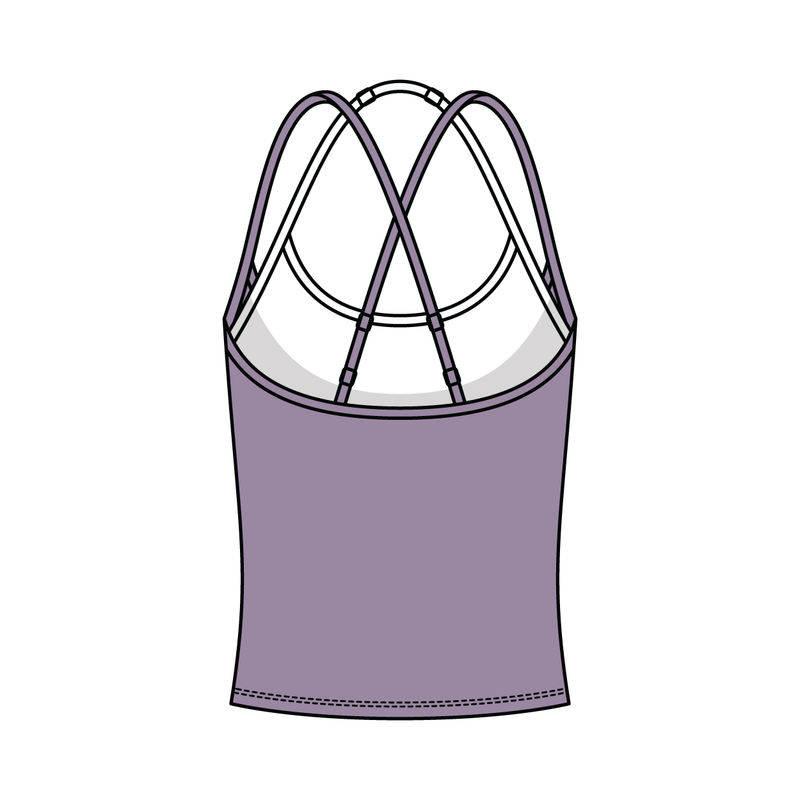 Women's High Scoop Neck Layered Active Tank