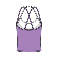 Women's High Scoop Neck Layered Active Tank