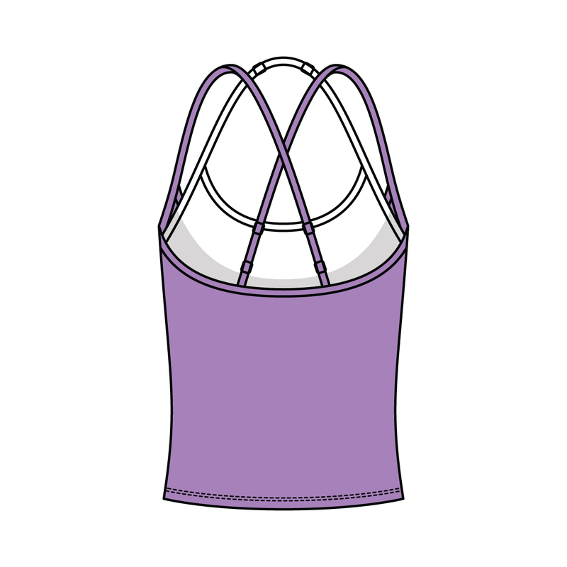 Women's High Scoop Neck Layered Active Tank