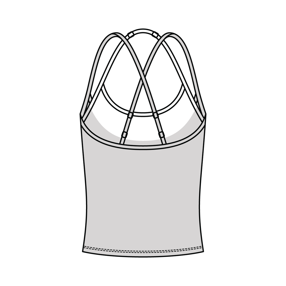 Women's High Scoop Neck Layered Active Tank