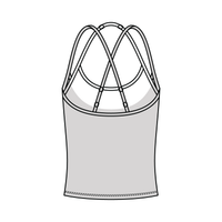 Women's High Scoop Neck Layered Active Tank