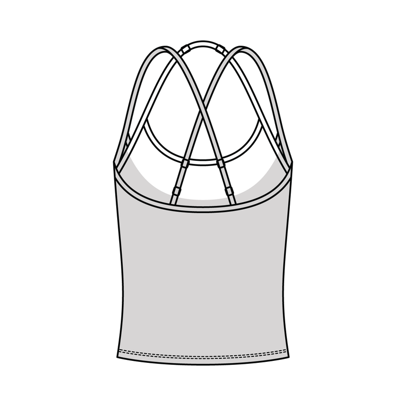 Women's High Scoop Neck Layered Active Tank