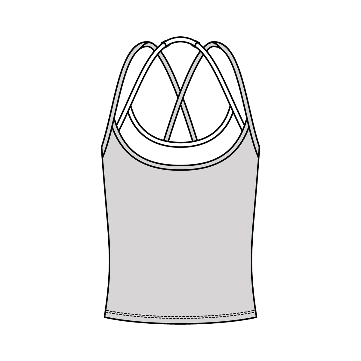 Women's High Scoop Neck Layered Active Tank