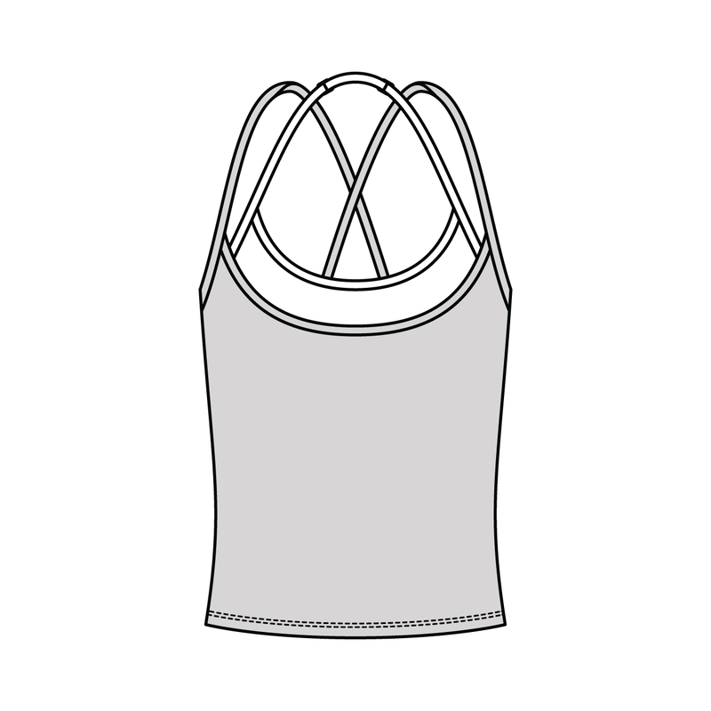 Women's High Scoop Neck Layered Active Tank