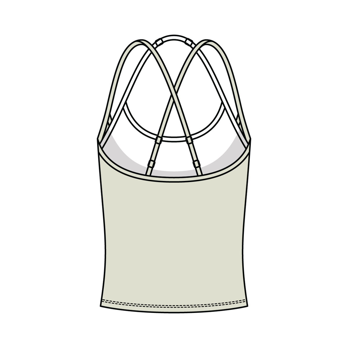 Women's High Scoop Neck Layered Active Tank