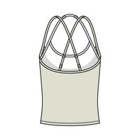 Women's High Scoop Neck Layered Active Tank