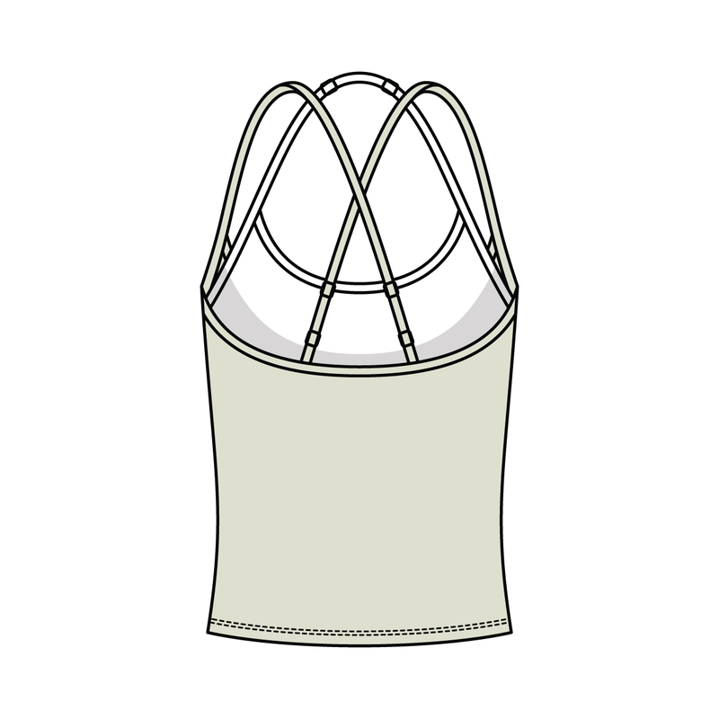 Women's High Scoop Neck Layered Active Tank