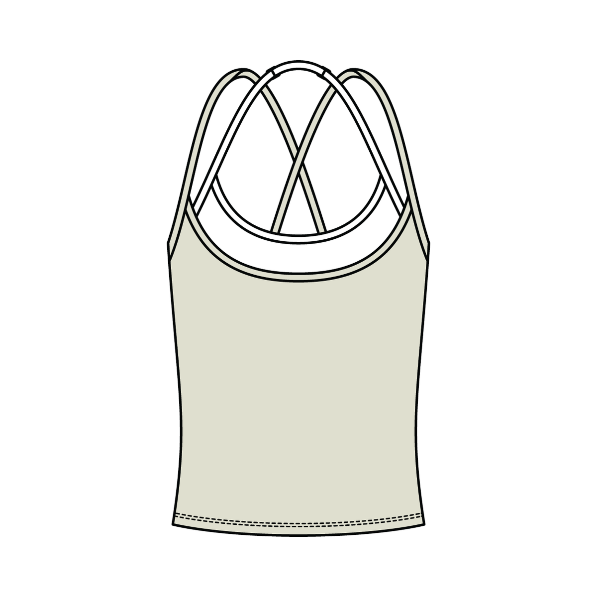 Women's High Scoop Neck Layered Active Tank