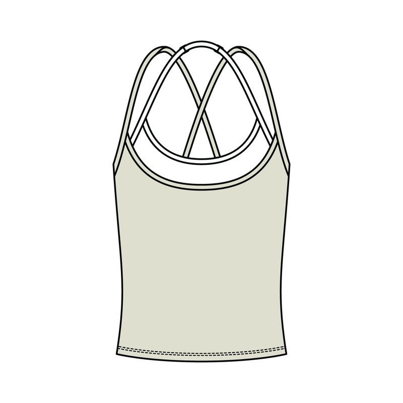 Women's High Scoop Neck Layered Active Tank