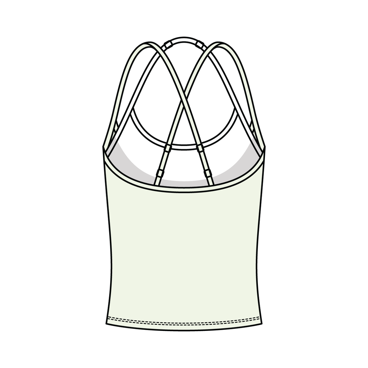 Women's High Scoop Neck Layered Active Tank
