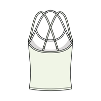 Women's High Scoop Neck Layered Active Tank