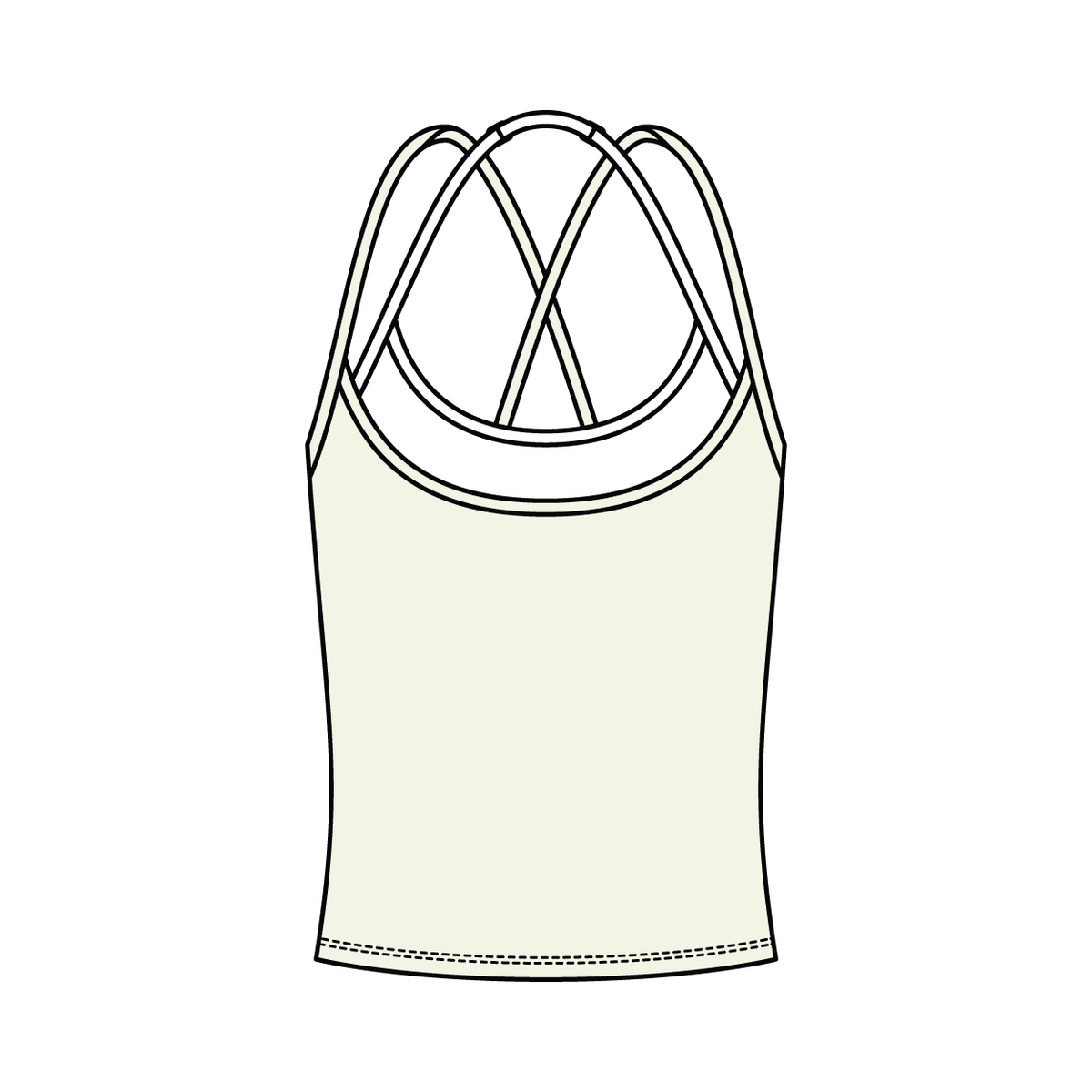 Women's High Scoop Neck Layered Active Tank