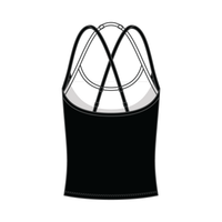 Women's High Scoop Neck Layered Active Tank