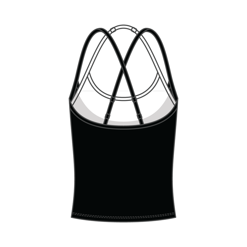 Women's High Scoop Neck Layered Active Tank