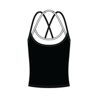 Women's High Scoop Neck Layered Active Tank