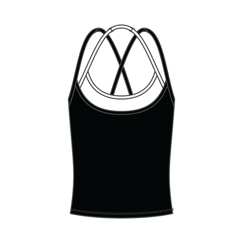 Women's High Scoop Neck Layered Active Tank