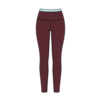WOMEN'S HIGH RISE LEGGING WITH CONTRAST WAISTBAND