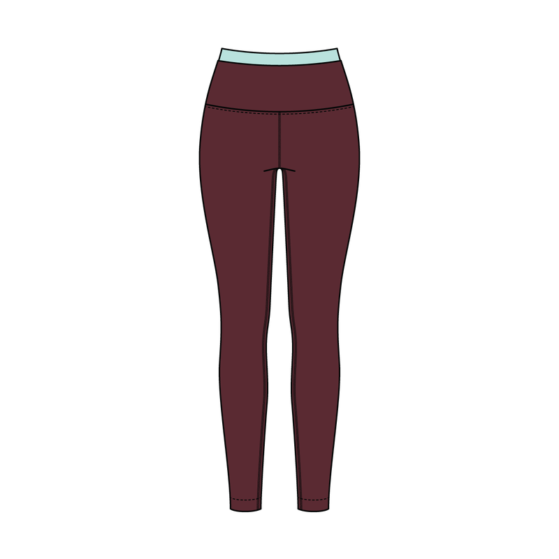 Women's High Rise Legging With Contrast Waistband